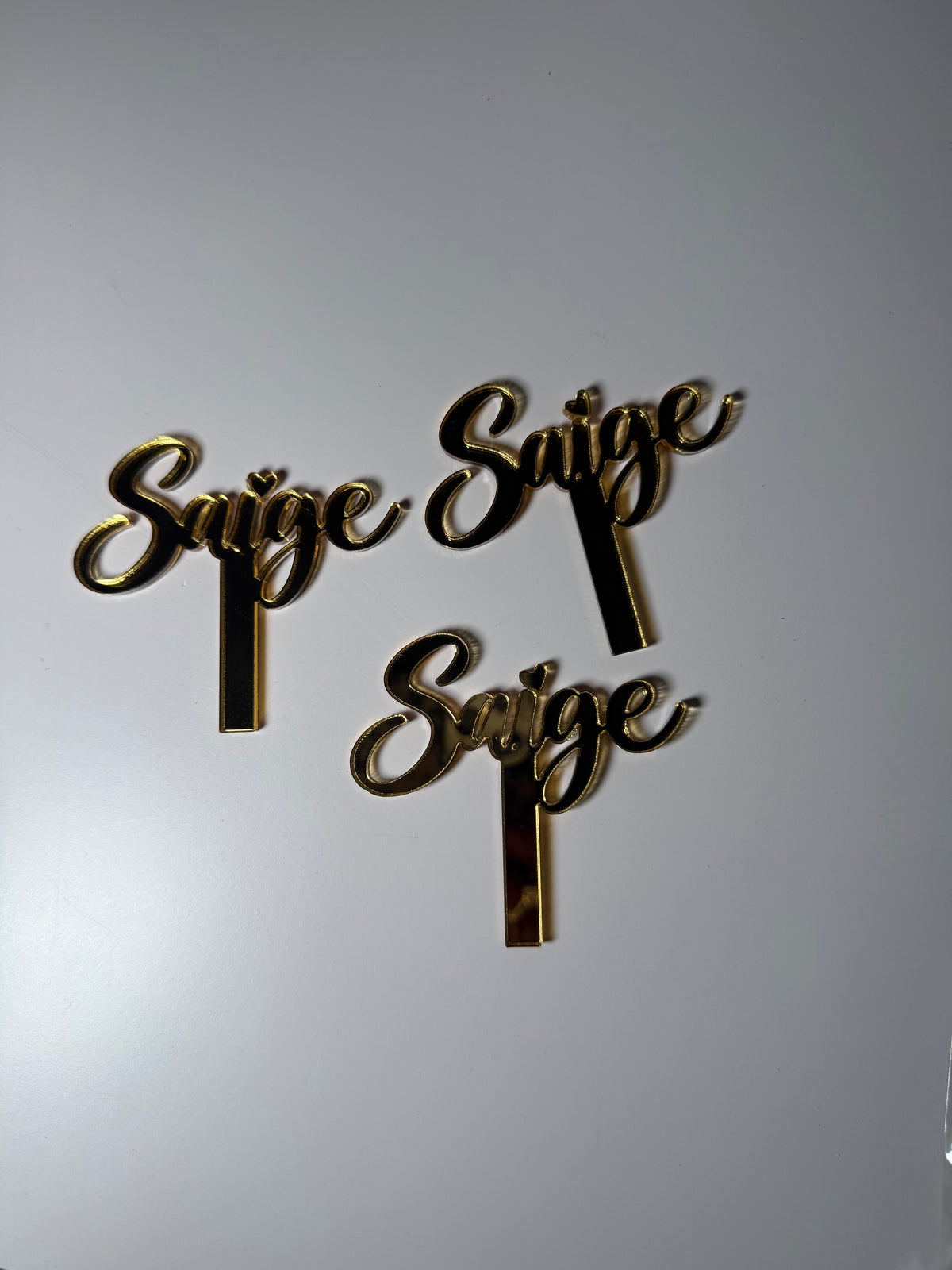 Custom Acrylic Cupcake Toppers | Personalized Name & Initial Toppers