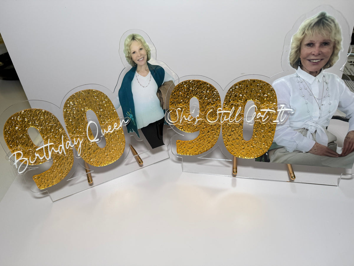 Custom Acrylic Centerpiece | Personalized Event Decor