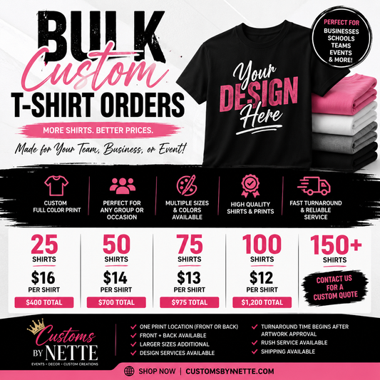 BULK CUSTOM T-SHIRT ORDERS