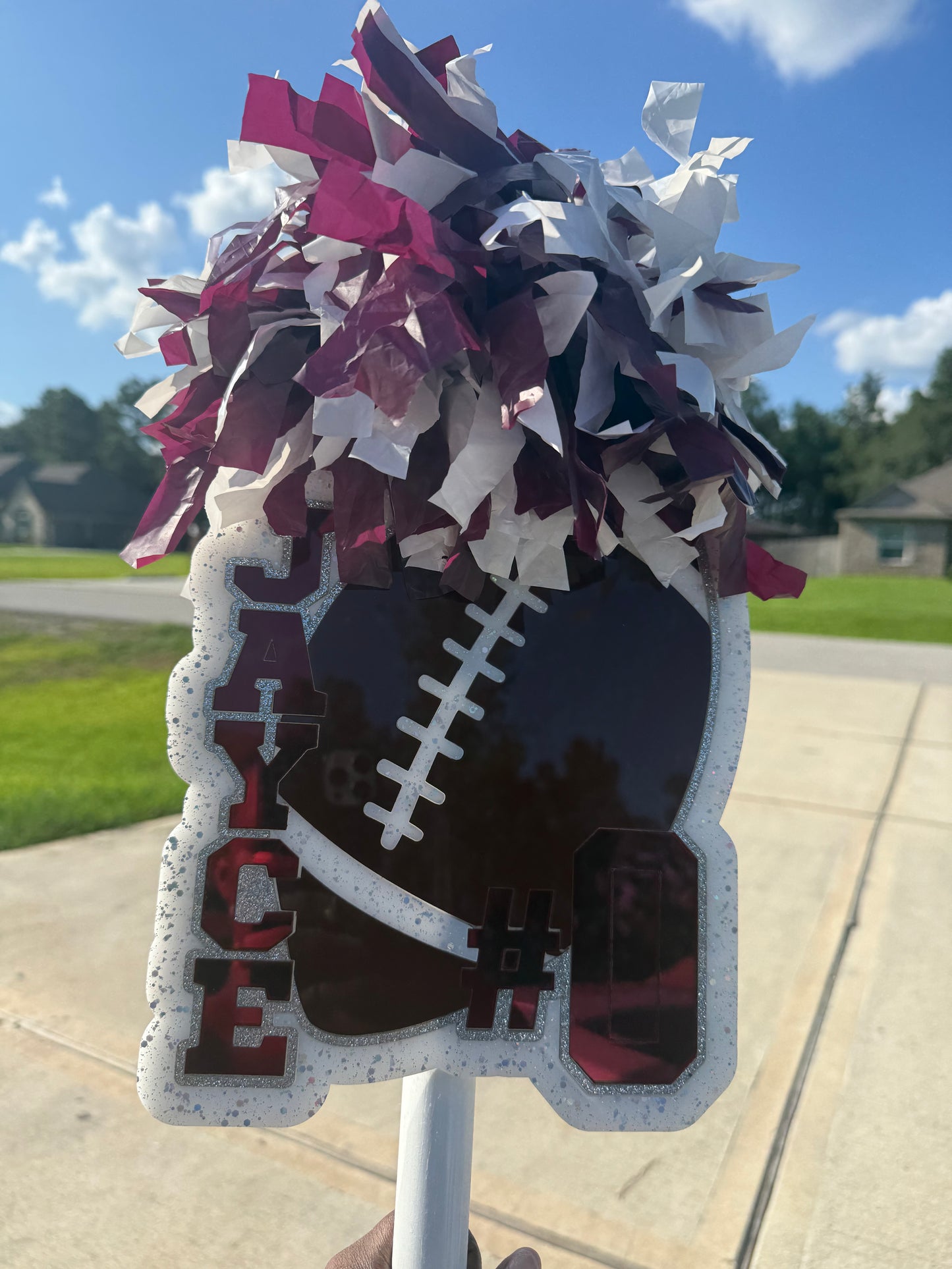 Custom Spirit Stick w/football