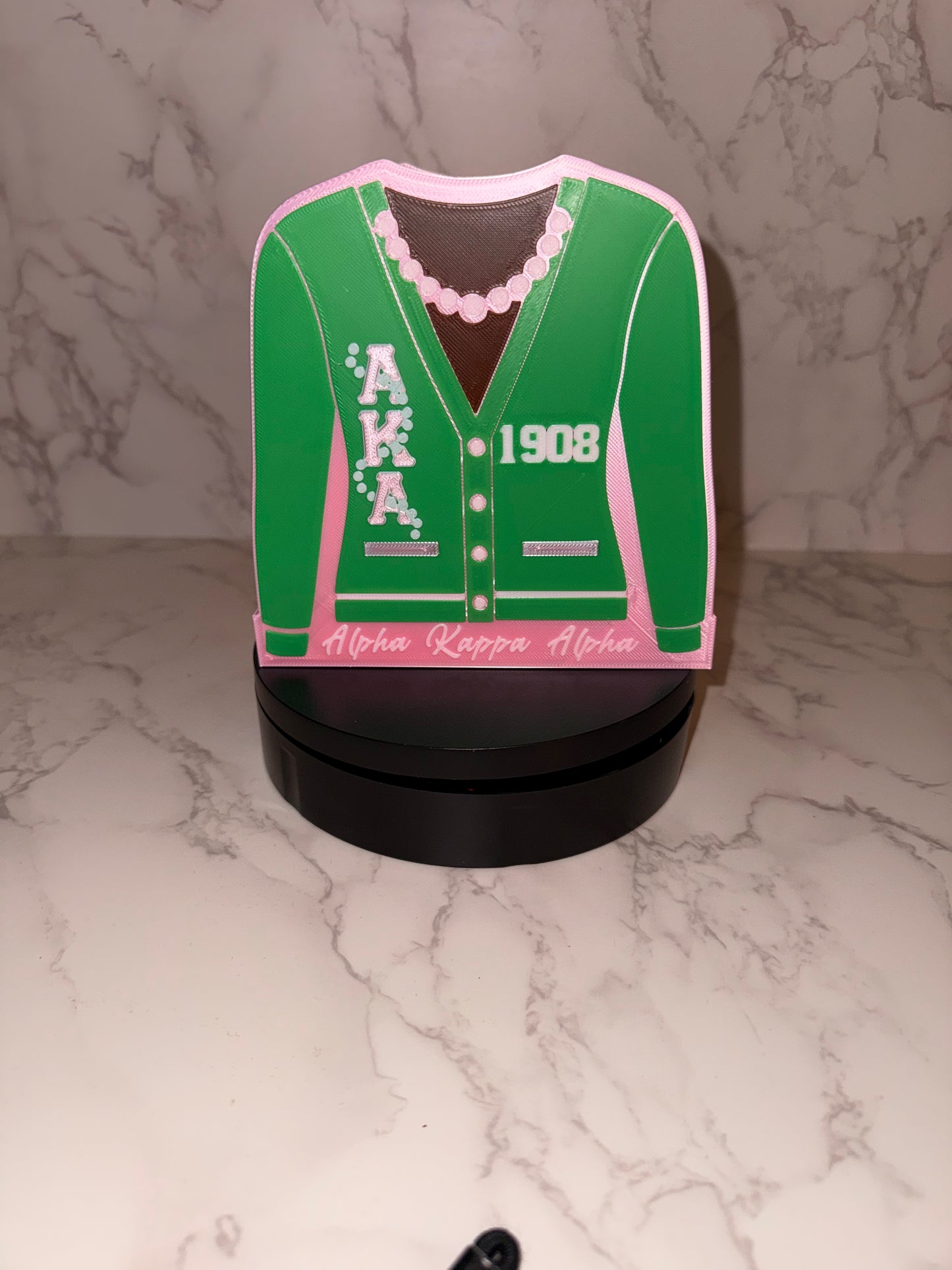 💗💚 AKA Cardigan Pen Holder (1908 Edition)