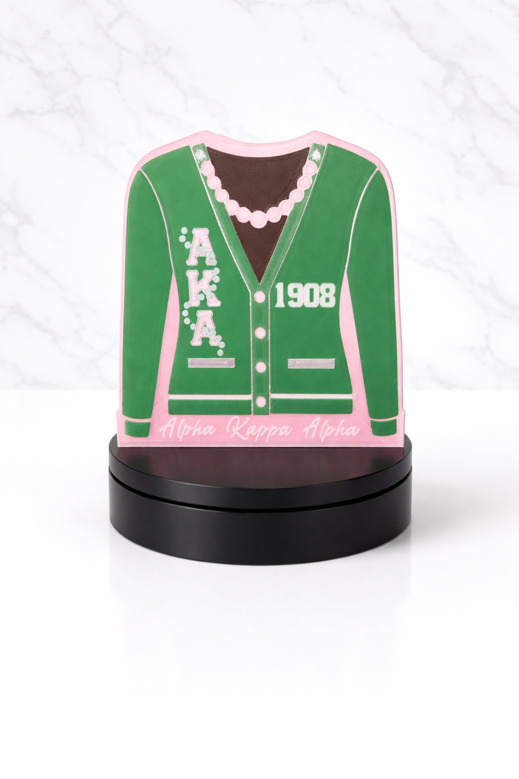 💗💚 AKA Cardigan Pen Holder (1908 Edition)