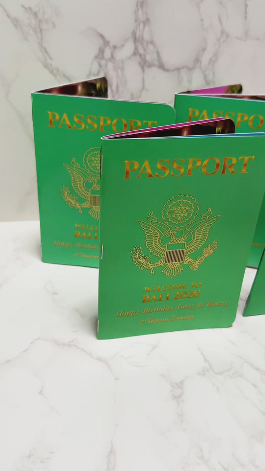 Custom Passport Invitations & Keepsakes